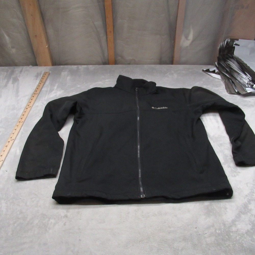 Columbia Jacket Men Large Black Softshell Wind Ra… - image 1